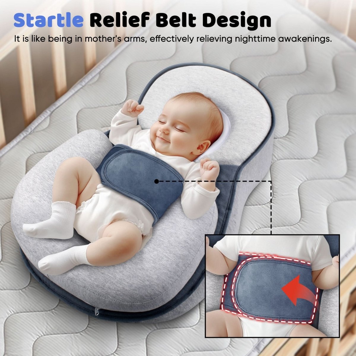 NESTLENAP Baby Kussen – Ergonomisch Kussen voor Veilige Babyslaap