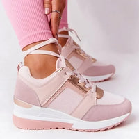 LuxeStride Elegance Sneakers | Comfortabele dames sneakers met ingebouwde hak voor wandelingen in de buitenlucht, beschikbaar in plus maten 35-43