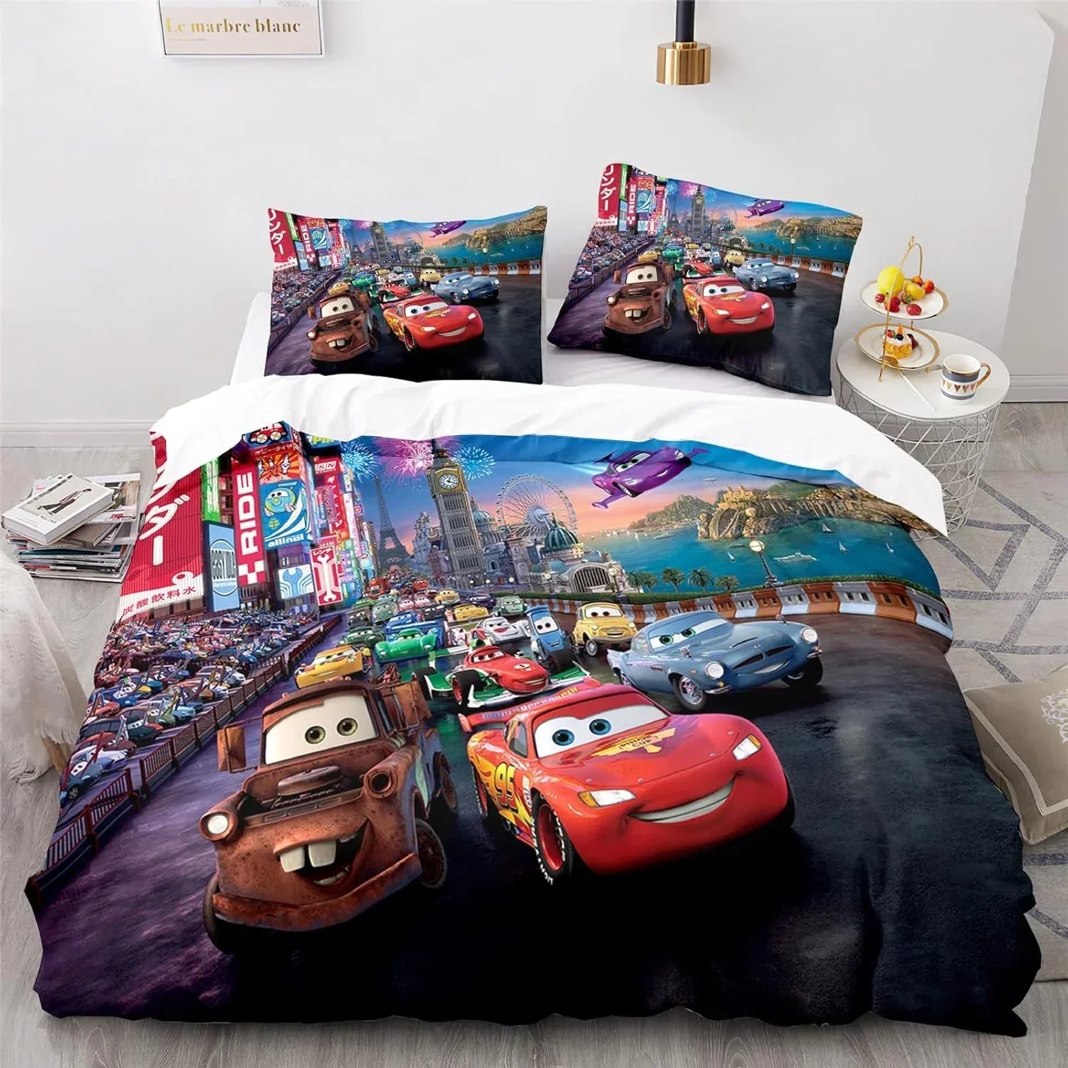 Cars Lightning McQueen Dekbedovertrek Set – Leuke en Comfortabele Set voor Kinderen