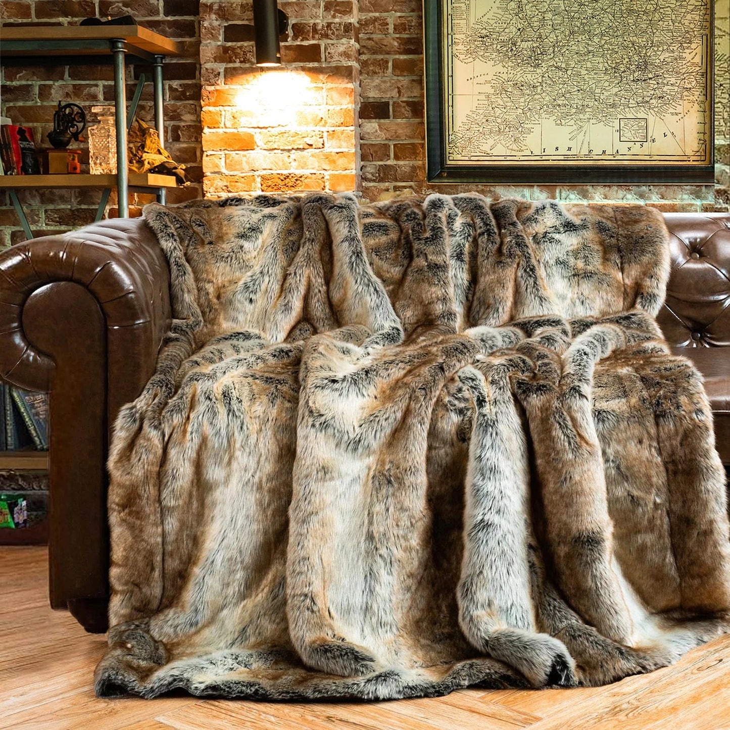 Luxueuze Kunstbont Deken | Zacht & Warm | Winter Plaid | Voor Bank & Slaapkamer
