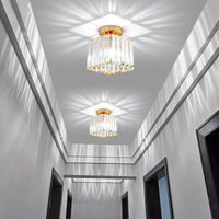 Moderne Kristallen Plafondlamp Glam Flush Mount Glazen Lamp