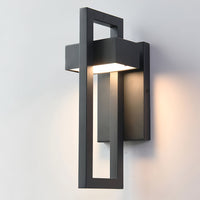 Moderne Zwarte Stalen Buitenwandlamp Architectonisch Ontwerp