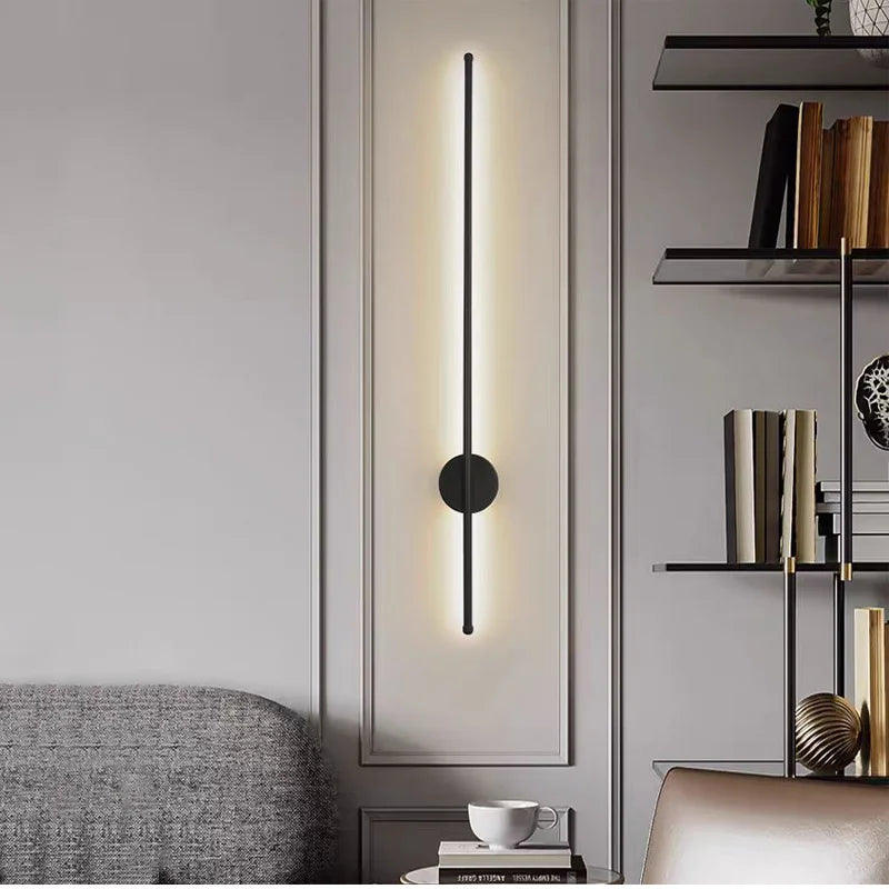 Moderne Zwarte Aluminium Wandlamp