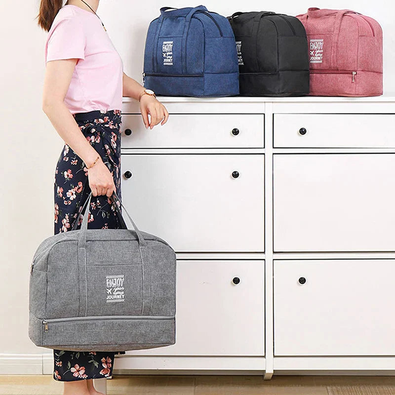 Lugviva Vouwbare Reisbagage voor Dames | Grote Weekendtas van Oxford Stof | Cabin Bagage voor Reizen, Dagelijks Gebruik en Sport