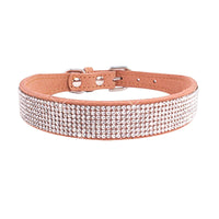 GlamourPaws Luxe Strass Hondenhalsband | Sprankelende met kristallen versierde halsband met een duurzame zinc alloy gesp, perfect voor kleine tot middelgrote honden en katten zoals Chihuahuas en Mopshonden.