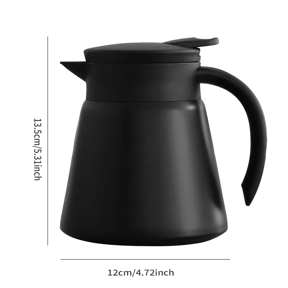 ThermoBrew Geïsoleerde Karaf | Roestvrij Staal 304 | Dubbelwandig & Vakuum Geïsoleerd | 6u Warm / 12u Koud | 0,5 L