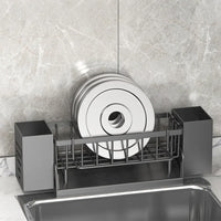 Ordinaqua Spoelbak Organizer Rek | Zelfafwaterend | Houder voor Spons, Zeep & Doek | Uittrekbaar & Hygiënisch | ABS-Kunststof