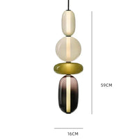 Hanglamp van gekandiseerd glas