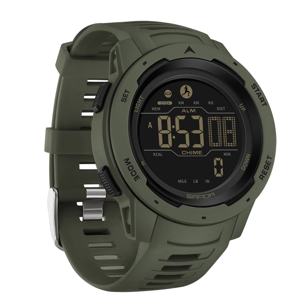 Waterdichte Militaire Stappenteller Digitale Horloge