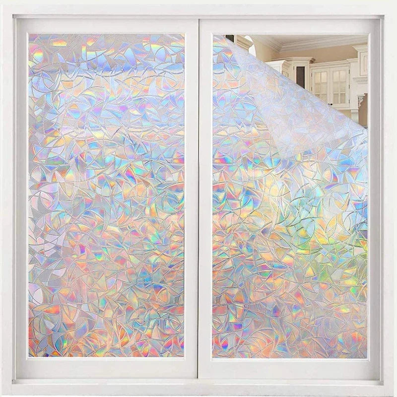Skanto | 3D Glas-in-loodfolie - Decoratieve vinylstickers voor glazen ramen met statische hechting - Venster Glas-in-lood decor