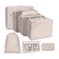 PackWunder Reisorganizer Set 7/8/9/10-delig | Opvouwbare Koffer-organizer | Voor kleding, schoenen & accessoires