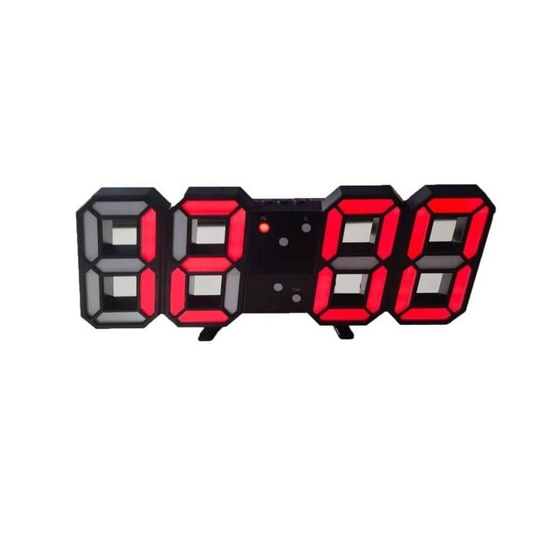 LumiSync 3D LED Wandklok – Moderne Digitale Klok met Dimbare Verlichting