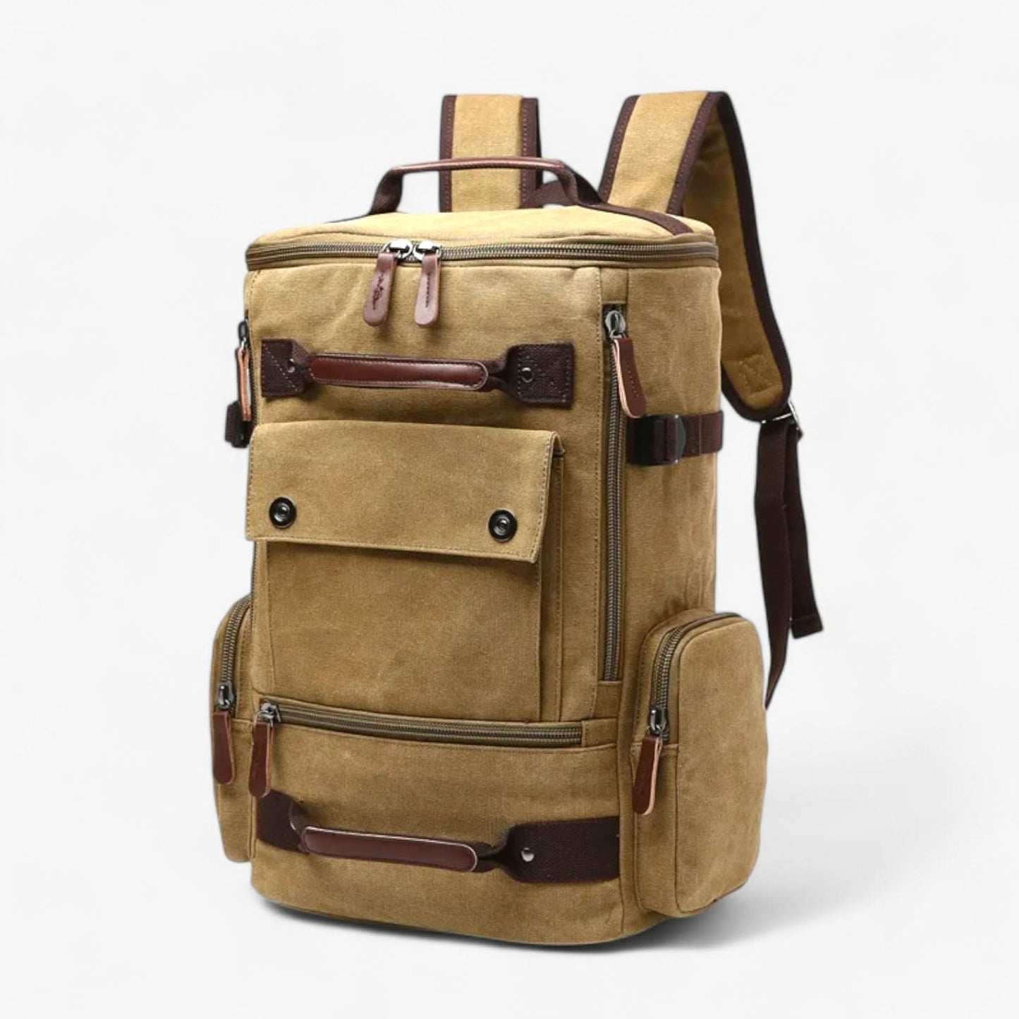 VintageCanvas Rugzak – Stijlvol & Functioneel met Laptopvak voor Dagelijks Gebruik & Avontuur