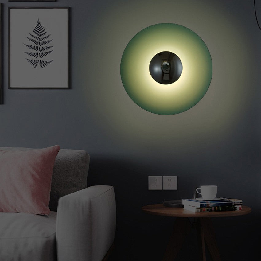 Kleurrijke Ronde Metalen Wandlamp