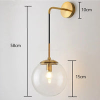 GlacioGlow Retro Glazen Bolarmatuur | Elegant postmodern bedlampje voor warme sfeerverlichting