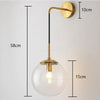 GlacioGlow Retro Glazen Bolarmatuur | Elegant postmodern bedlampje voor warme sfeerverlichting