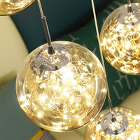 AstraLumen Glazen Bol Trap Chandelier Verhoogt Trapverlichting