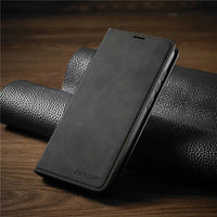 iPhone Hoes: Magnetische Lederen Tas voor Stijlvolle Bescherming