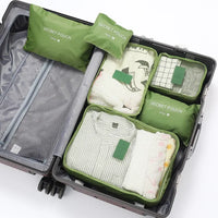 ReiseLina Kofferorganizer Set | 6-delig | Waterdicht & Ruimtebesparend | Van Oxford-Stof
