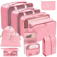 PackWunder Reisorganizer Set 7/8/9/10-delig | Opvouwbare Koffer-organizer | Voor kleding, schoenen & accessoires