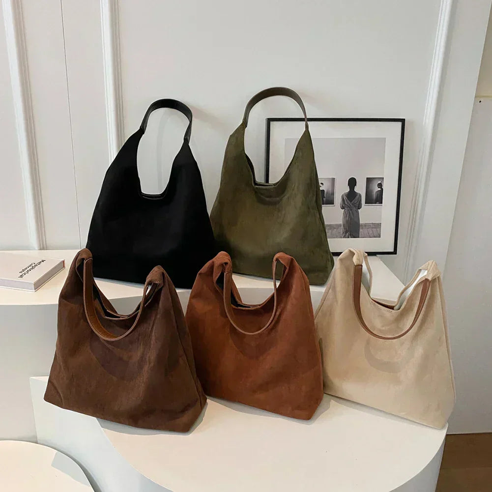 Tote Tas in Natuurlijke Fluweel