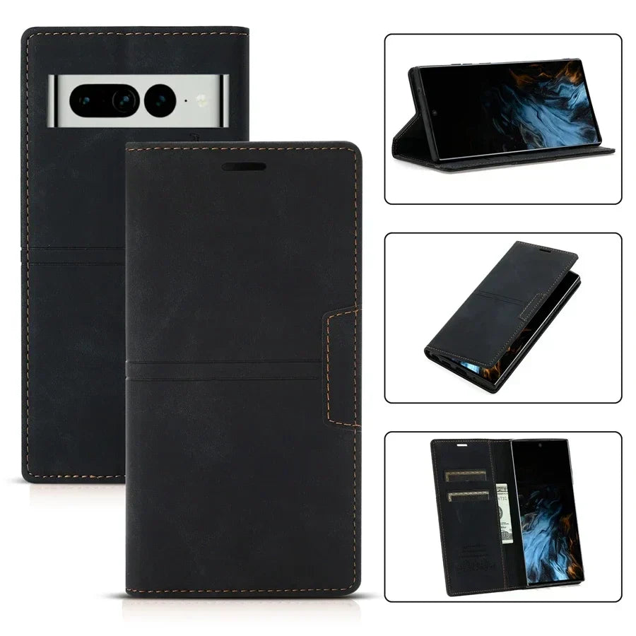 Lederen Wallet Hülle Flip Case - Google Pixel