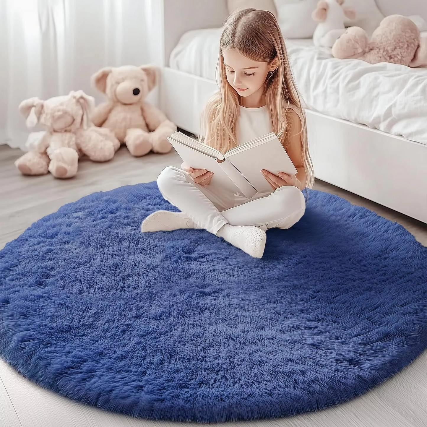 Runder Shag-Tapijt 150 cm