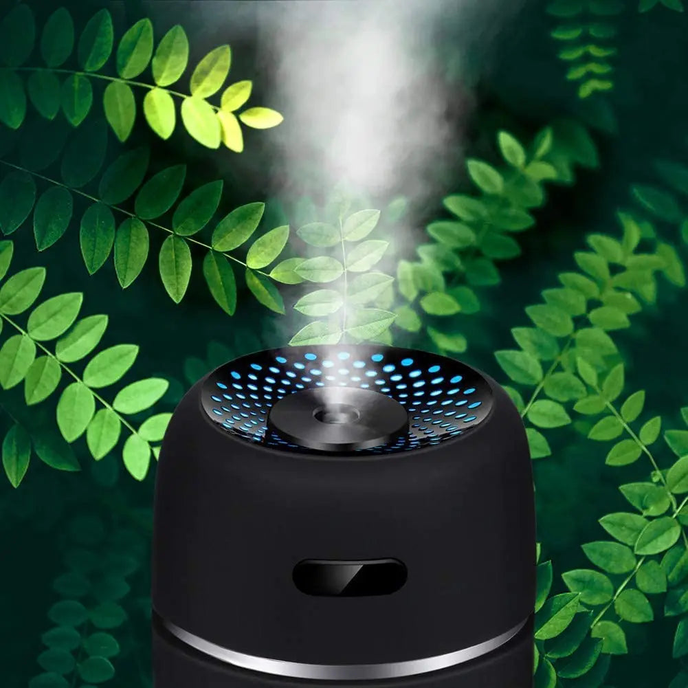 AromaLux Mini Luchtbevochtiger | Elegante USB-bevochtiger met 7 LED-kleuren voor een ontspannende sfeer in huis, op kantoor of in hotelomgevingen.