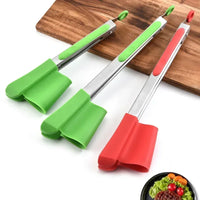 CulinaryElegance Supreme Grilling Tangen | 9-inch roestvrijstalen BBQ-tangen met een siliconen antisliphandvat voor moeiteloos serveren en een verfijnde grillstijl