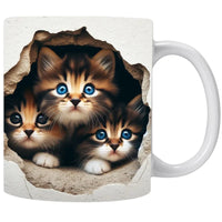 FelineElegance 3D Zwarte Kat Koffiemok | Betoverende keramische theekop met een speels ontwerp, perfect voor kinderen en ideaal voor verrassingscadeaus.