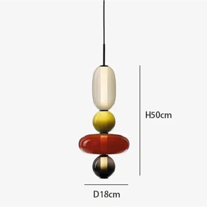 Hanglamp van gekandiseerd glas