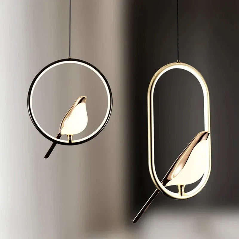 Luxe Hanglamp met Gouden Vogel