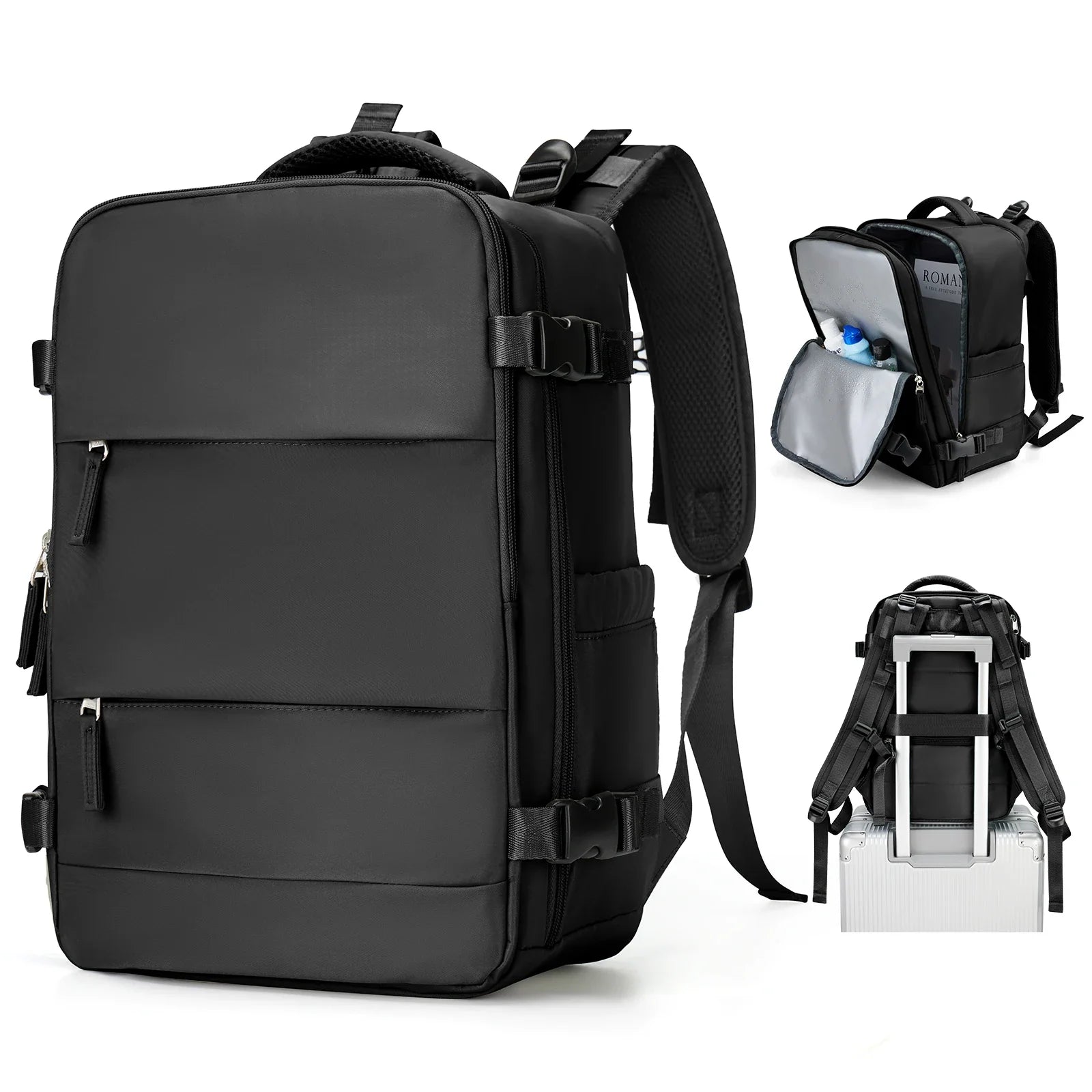 Reiserugzak Travomate | Waterdicht & Veelzijdig | 15,6" Laptopvak | Grote capaciteit met nat-droog scheiding