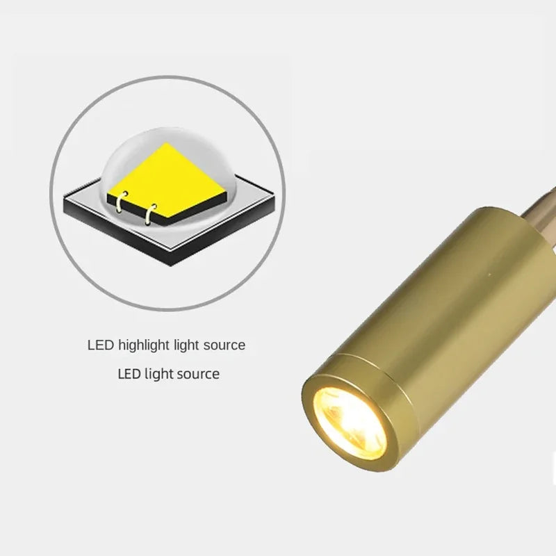 Veelzijdige LED-Wandlamp: Modern, Flexibel, Perfect om in Bed te Lezen