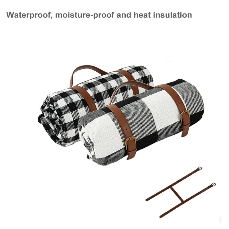 NovaPlaid | Waterdichte opvouwbare picknickdeken met draagriem | Brehn