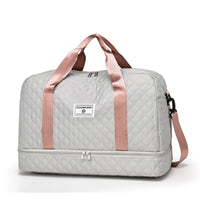 Raumio TravelFlex Lichte Reisetas met Ruitpatroon | Grote Sport- & Weekendtas met Schoenenvak & Vochtvak | Handbagagegeschikt & Opvouwbaar