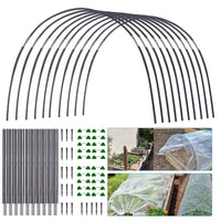 Plantura FlexGrow Tuinboog-set van fiberglass | DIY Plantentunnel voor verhoogde bedden & vroege teelt | Roestvrij & Herbruikbaar | Inclusief koppelingen