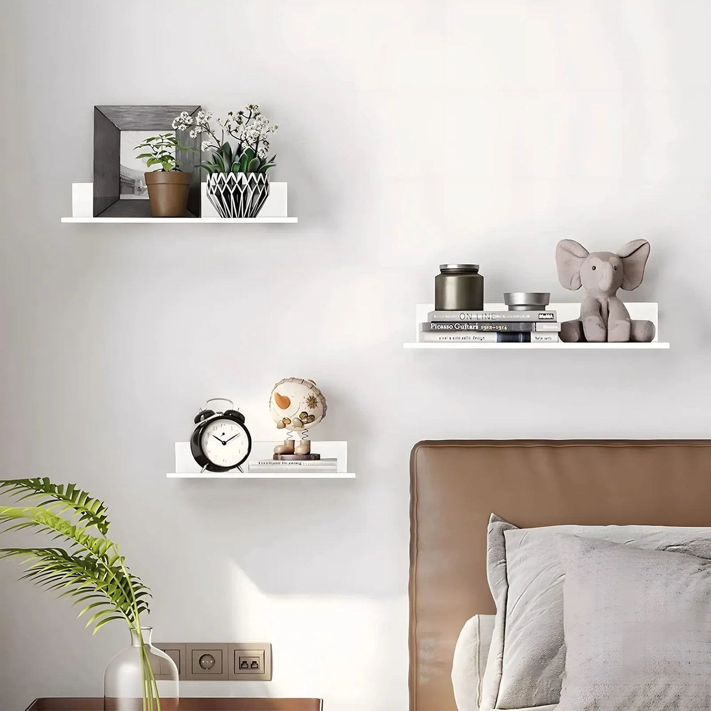 Metallura | Wandrek van metaal | Zwevend rek 30/40/50 cm | Ruimtebesparende opslag voor badkamer, keuken & slaapkamer