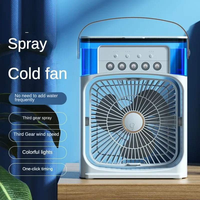 Draagbare Luchtconditioner & Luchtbevochtiger: Hydrokoud kleine luchtkoeler met 3-snelheden ventilatorinstelling - Ideaal voor kantoor- en huishoudelijk gebruik |