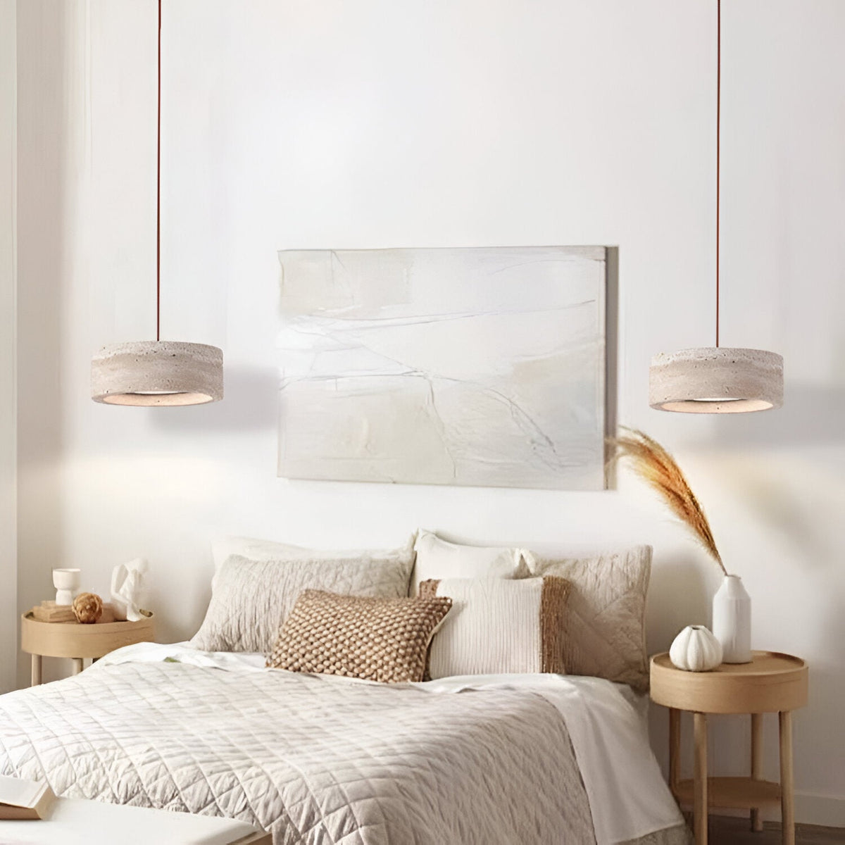 Wabi Sabi Stijl Travertijn Steen Hanglamp