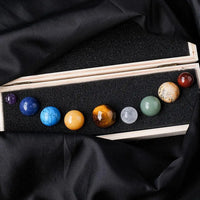 GalaxyGem | Decoratief zonnestelsel met natuurlijke edelsteenbolletjes