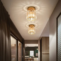 Moderne Kristallen Plafondlamp Glam Flush Mount Glazen Lamp