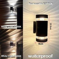 LumiBloc™ | Up & Down Effect | E27 Fitting | IP65 Waterdicht | Modern Design voor Tuin & Balkon