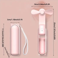 Mini Handventilator Breezella | USB Oplaadbaar | 3 Snelheden | Vouwbaar & Powerbank-Functie | 2000 mAh Accu
