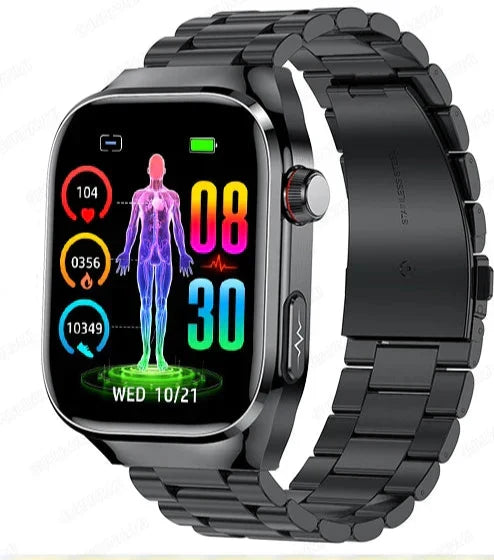 Unisex Smartwatch met ECG Gezondheidsmonitoring Bluetooth AMOLED Scherm