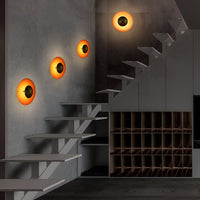 Kleurrijke Ronde Metalen Wandlamp