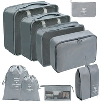 PackWunder Reisorganizer Set 7/8/9/10-delig | Opvouwbare Koffer-organizer | Voor kleding, schoenen & accessoires