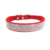 GlamourPaws Luxe Strass Hondenhalsband | Sprankelende met kristallen versierde halsband met een duurzame zinc alloy gesp, perfect voor kleine tot middelgrote honden en katten zoals Chihuahuas en Mopshonden.