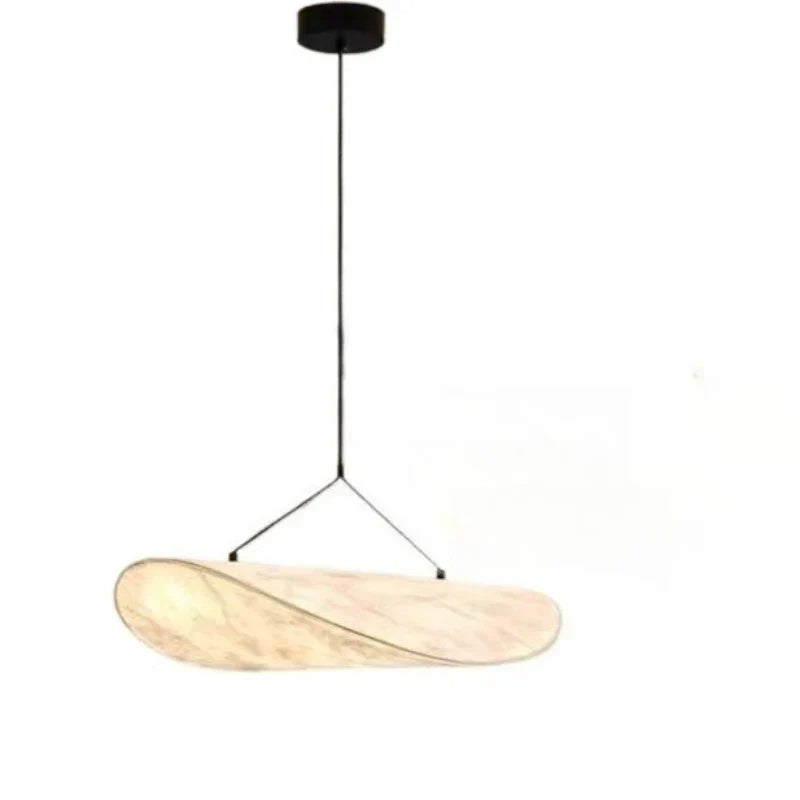 Japandi design hanglamp in de vorm van een verlengd paneel – moderne elegantie