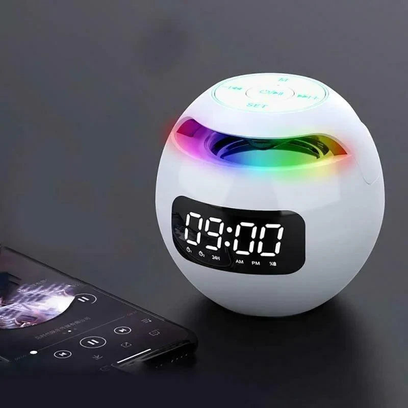 Kogel Luidspreker Wecker | Bluetooth 5.0 | LED Nachtlampje | 2200 mAh Accu